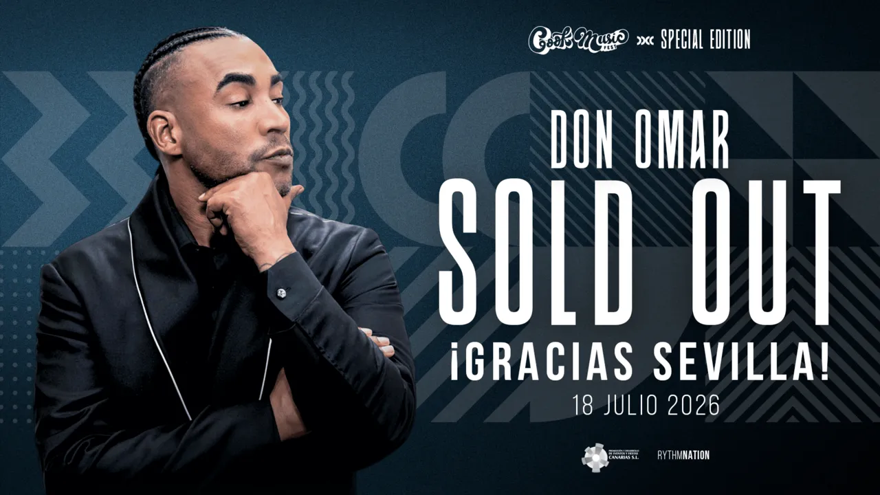 Don Omar Sevilla — SOLD OUT · ¡Gracias Sevilla! · 18 julio 2026